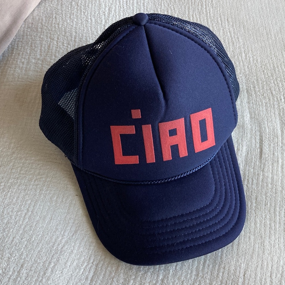 Clare V Blue Ciao Trucker Hat